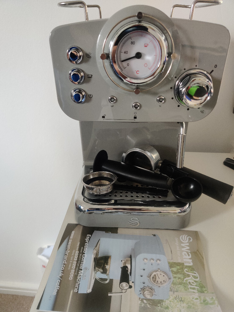 Swan Retro Pump Espresso Coffee Machine 